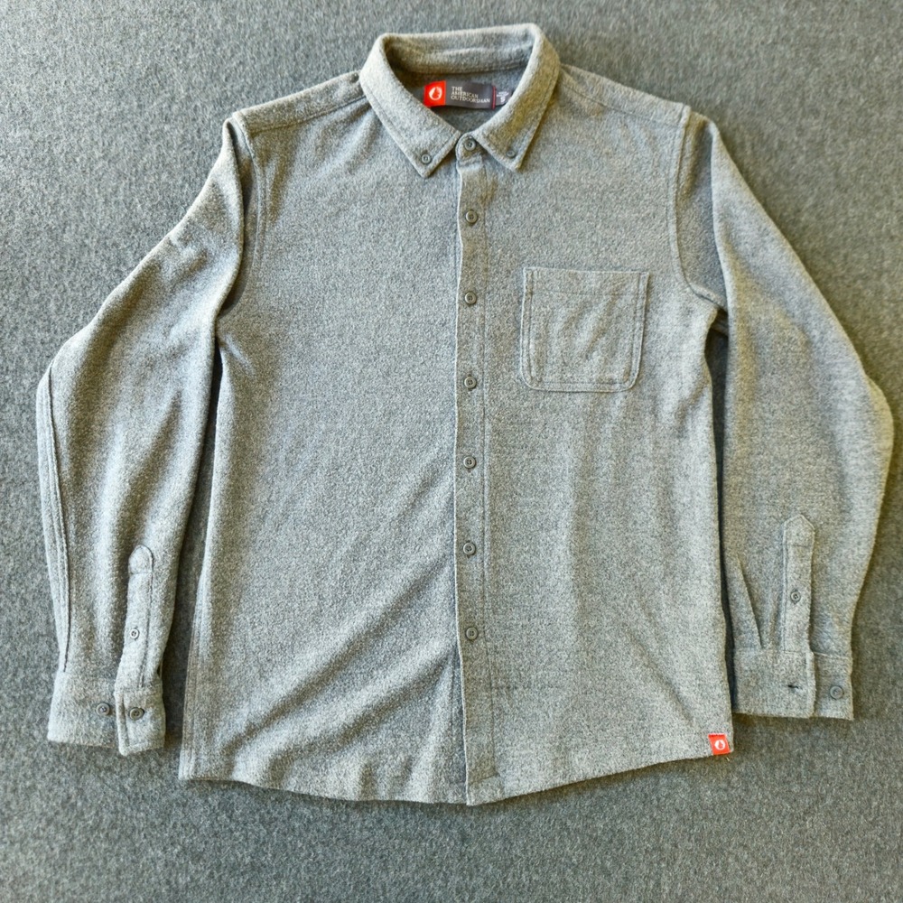 American Outdoorsman Button Down LS Shirt S Gray Outdoors Soft Cabin Hiking 2023